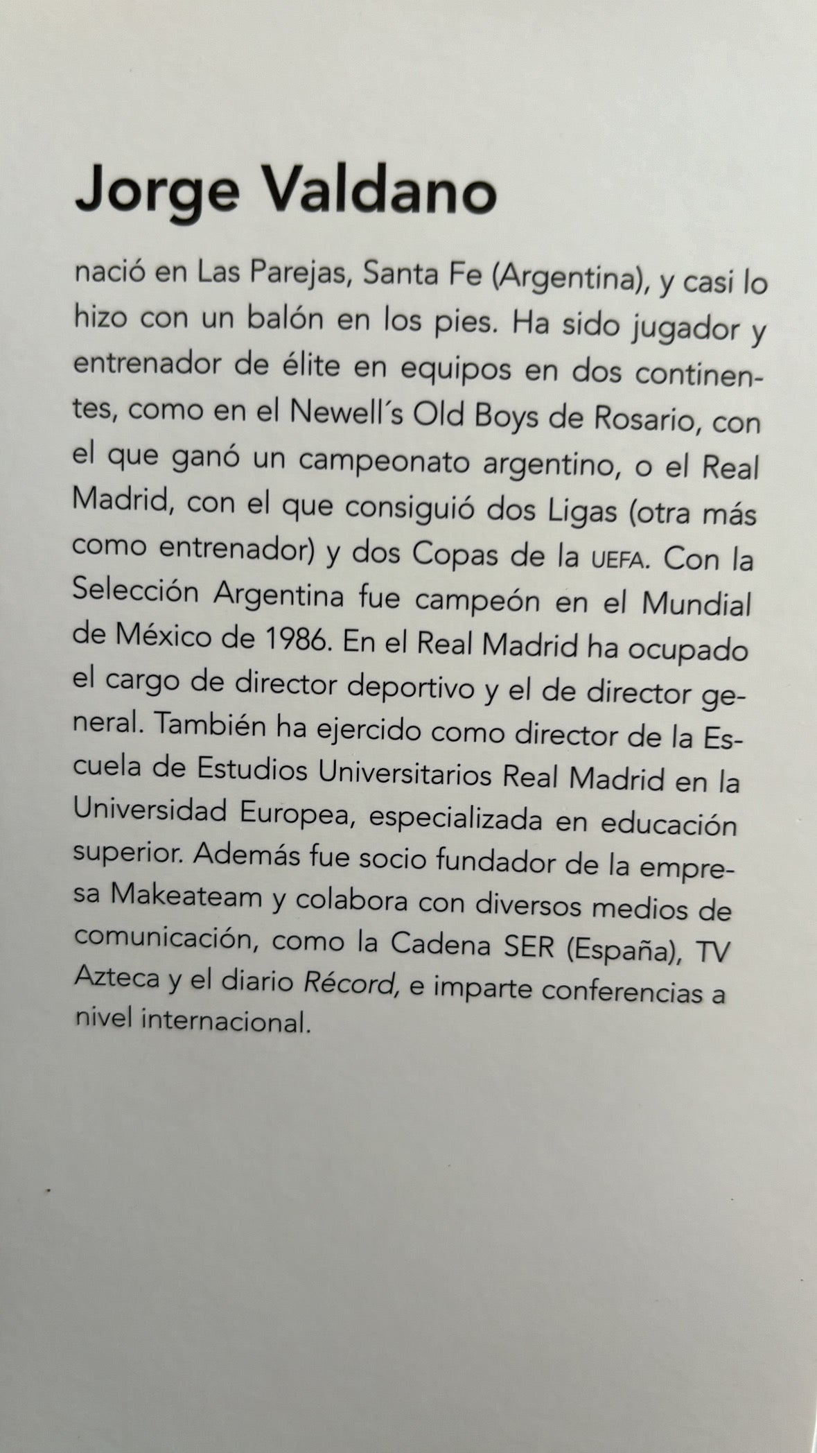 Libro-Los 11 Poderes del lider, El fútbol como escuela de Vida, Jorge Valdano