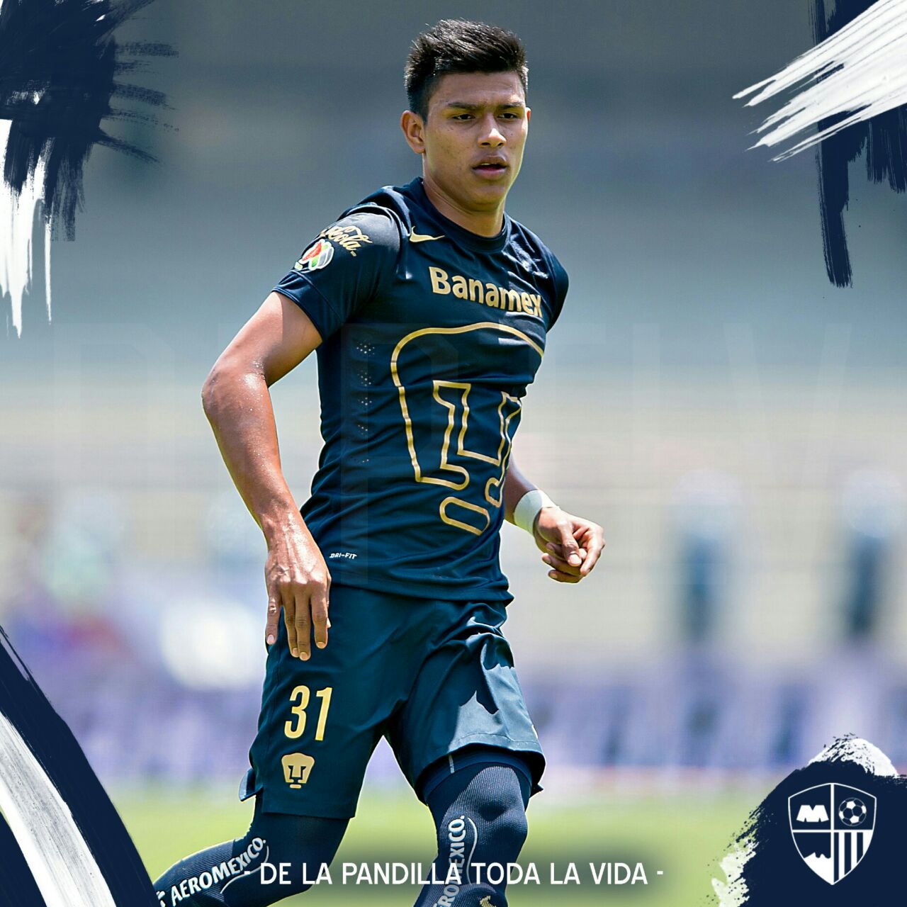 Jesús Gallardo Pumas 2014 Matchworn